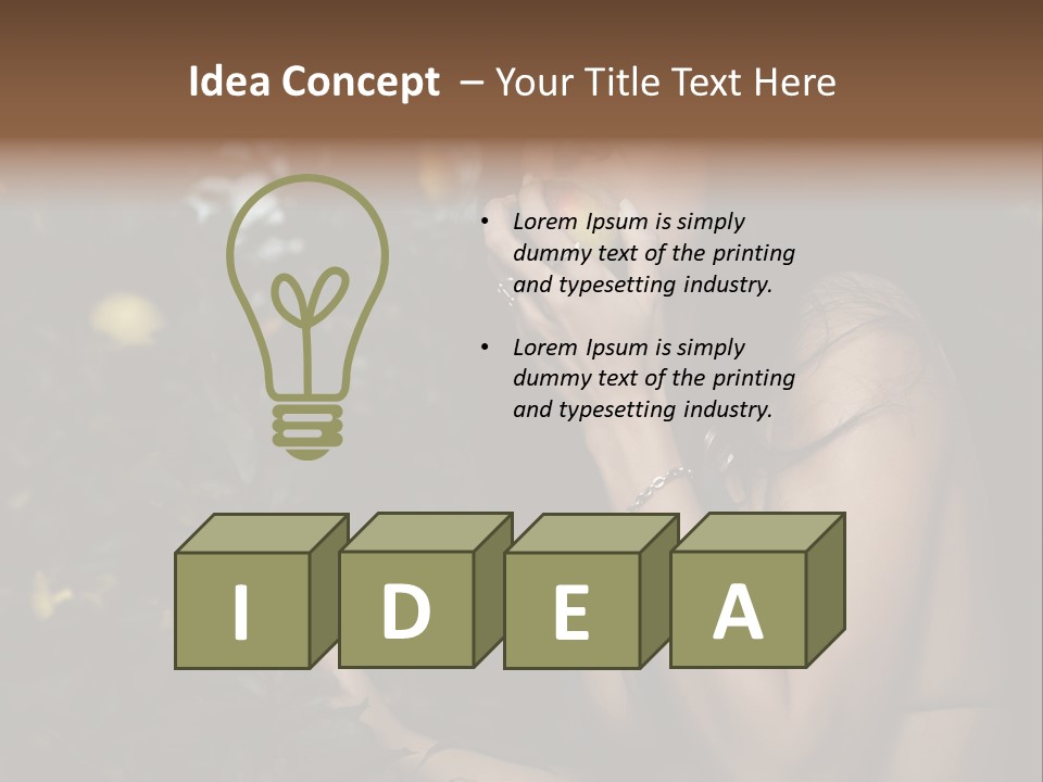 Expression Feminine Grass PowerPoint Template