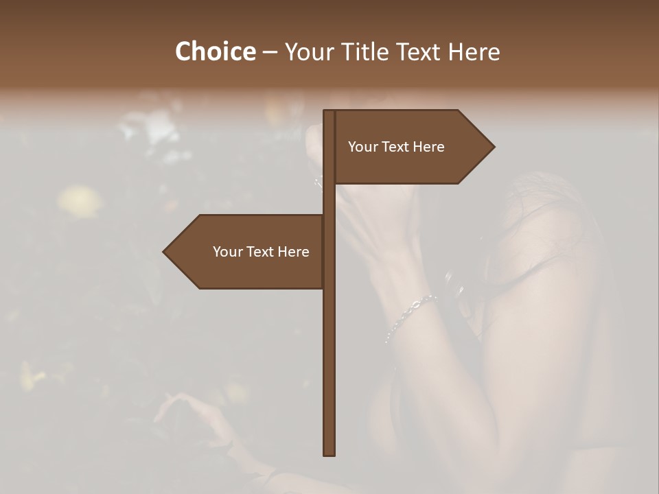 Expression Feminine Grass PowerPoint Template