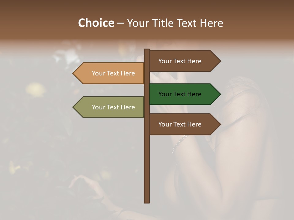 Expression Feminine Grass PowerPoint Template