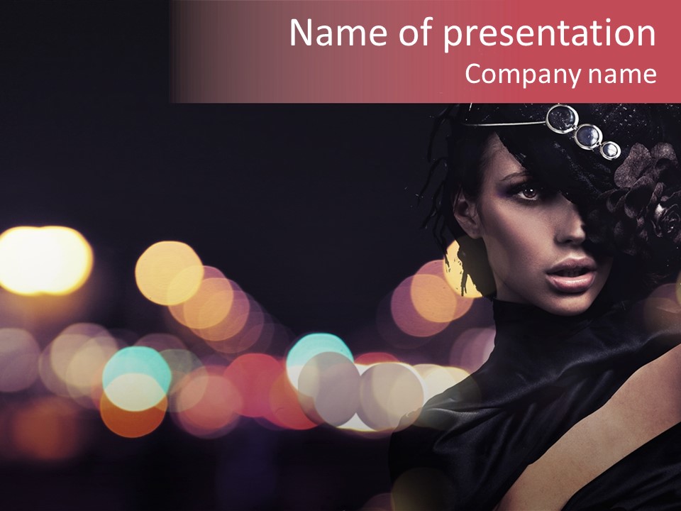 Portrait Artistic Girl PowerPoint Template