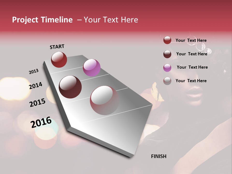 Portrait Artistic Girl PowerPoint Template