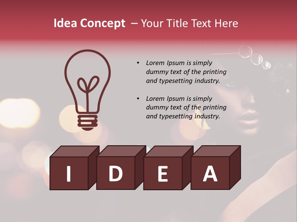 Portrait Artistic Girl PowerPoint Template