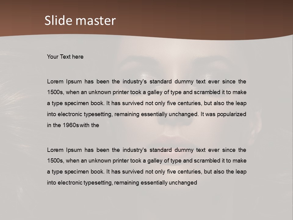 Portrait Graceful Style PowerPoint Template