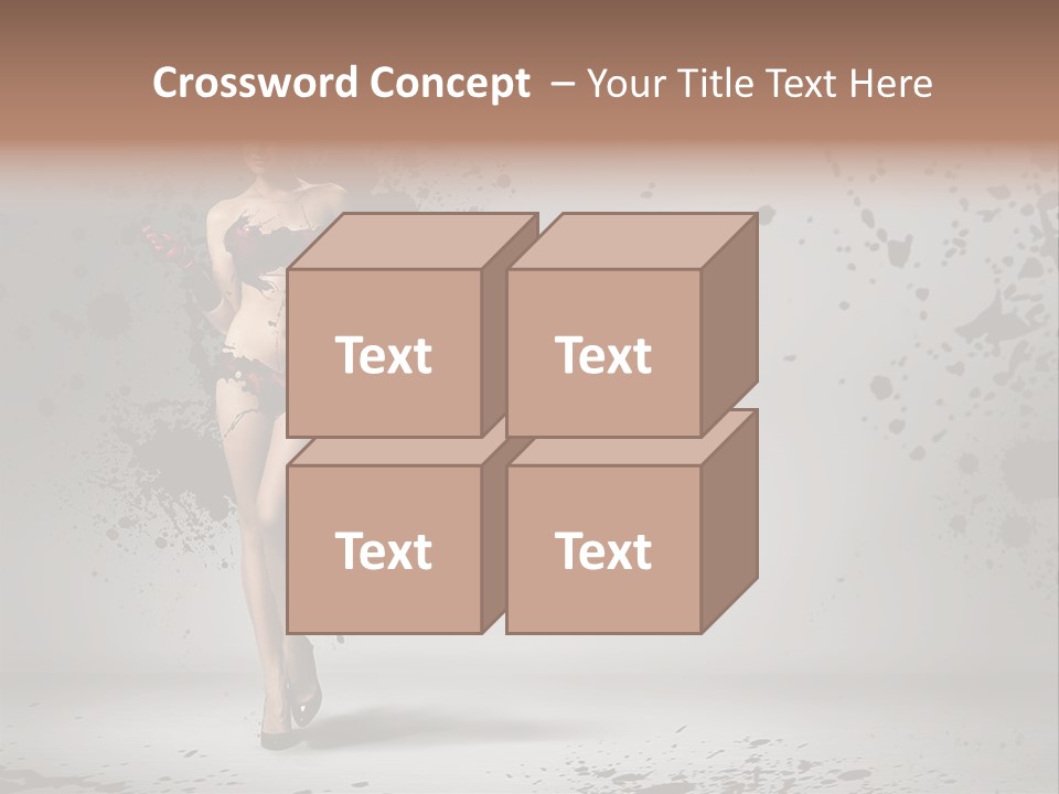 Thin Brunette Heel PowerPoint Template