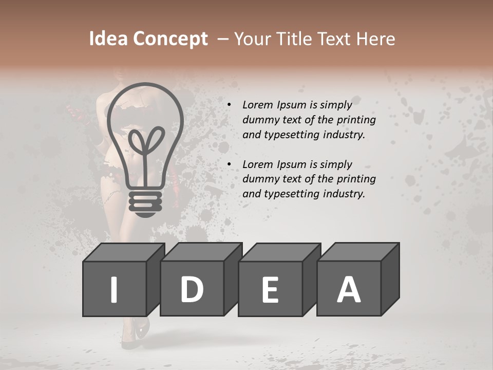 Thin Brunette Heel PowerPoint Template