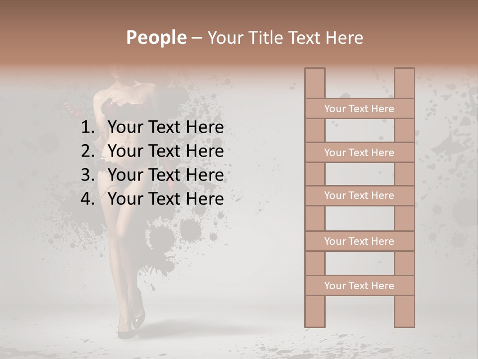 Thin Brunette Heel PowerPoint Template