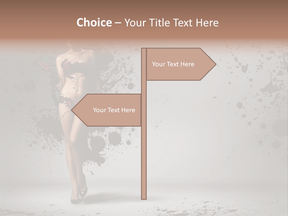 Thin Brunette Heel PowerPoint Template