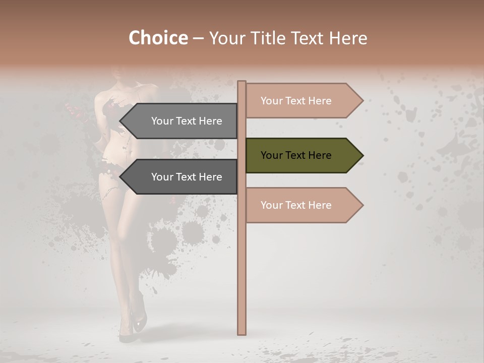 Thin Brunette Heel PowerPoint Template