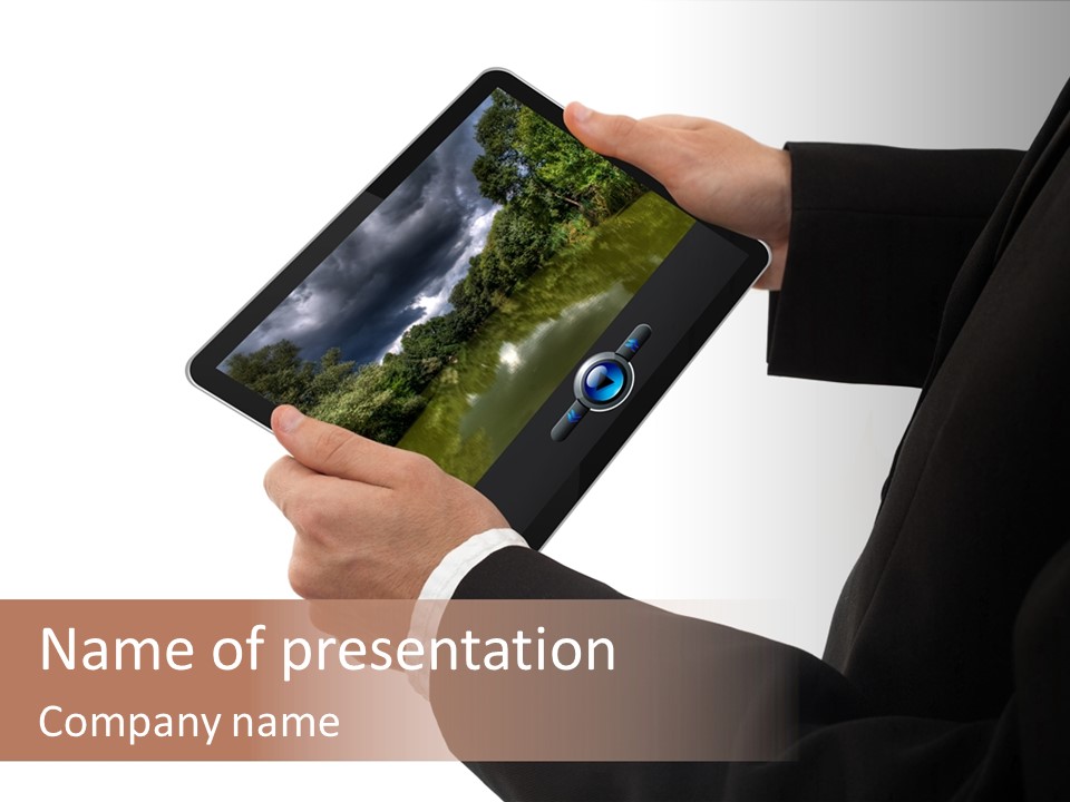 Touch Motion Phone PowerPoint Template