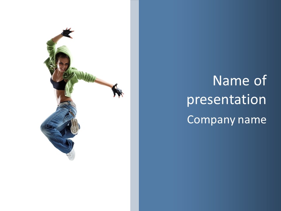 Young Attractive Gymnastic PowerPoint Template