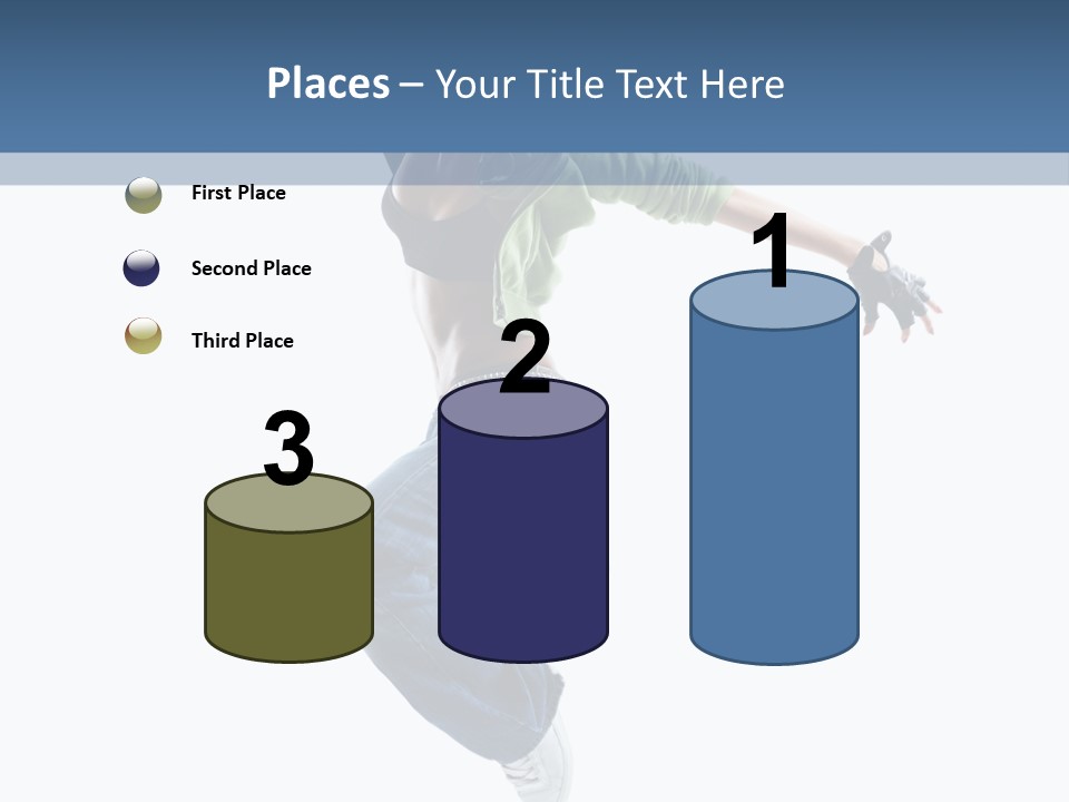 Young Attractive Gymnastic PowerPoint Template