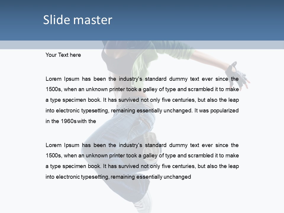 Young Attractive Gymnastic PowerPoint Template