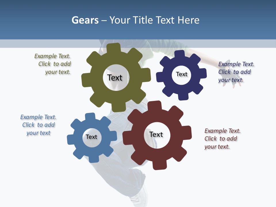 Young Attractive Gymnastic PowerPoint Template