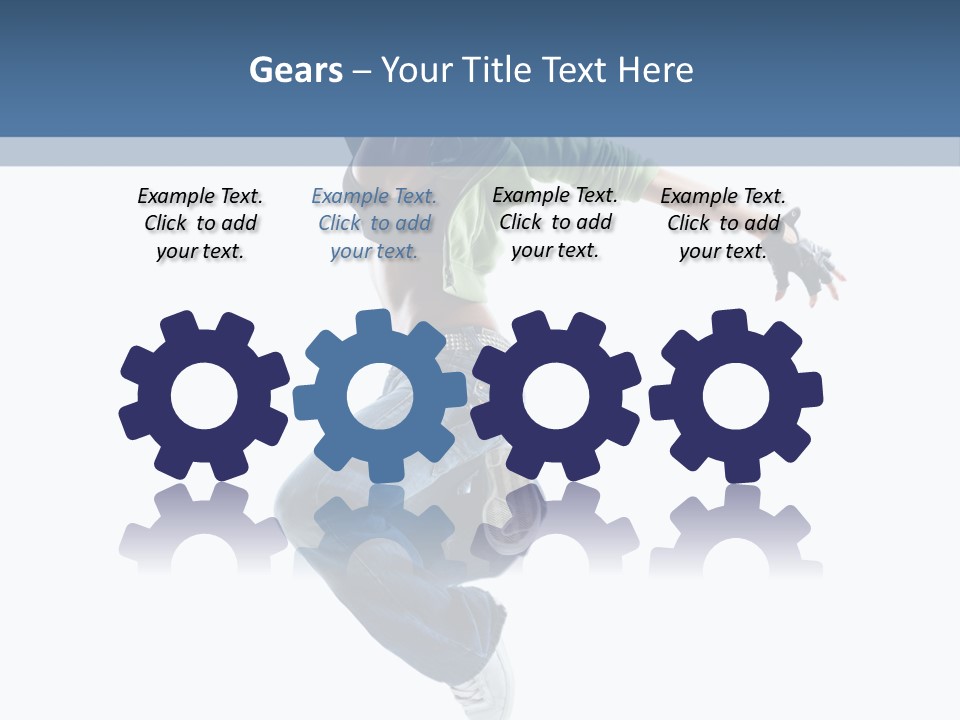 Young Attractive Gymnastic PowerPoint Template