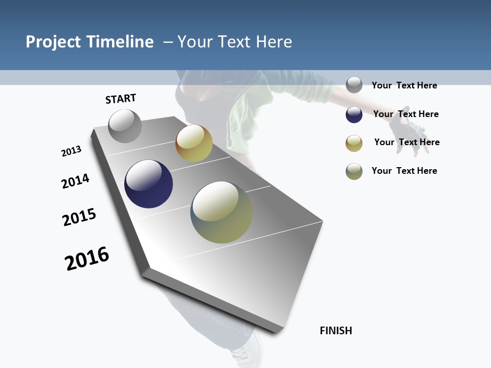 Young Attractive Gymnastic PowerPoint Template