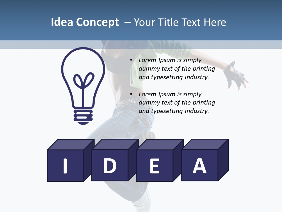 Young Attractive Gymnastic PowerPoint Template