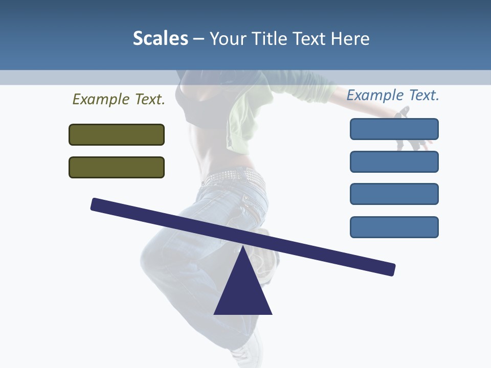 Young Attractive Gymnastic PowerPoint Template
