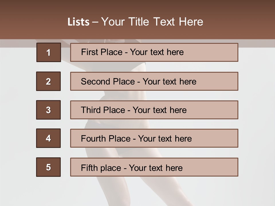 Action Stretching Vertical PowerPoint Template
