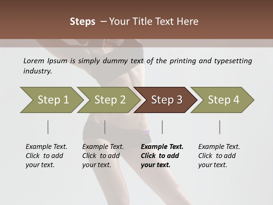 Action Stretching Vertical PowerPoint Template