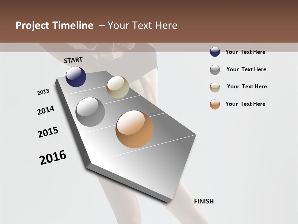 Action Stretching Vertical PowerPoint Template