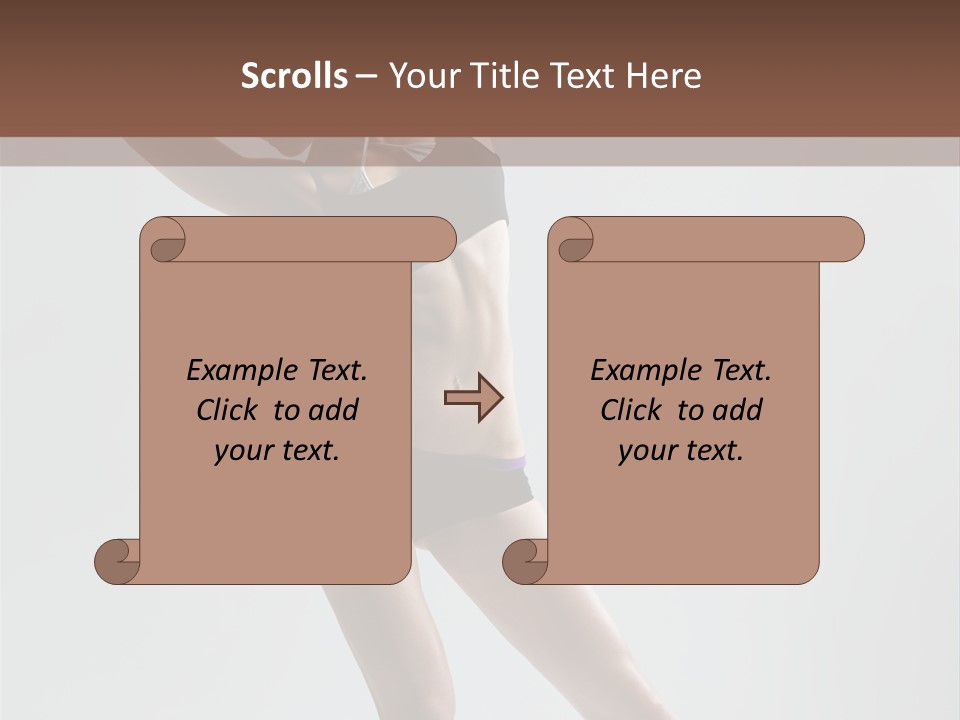 Action Stretching Vertical PowerPoint Template