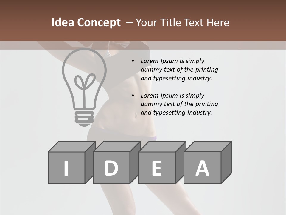 Action Stretching Vertical PowerPoint Template