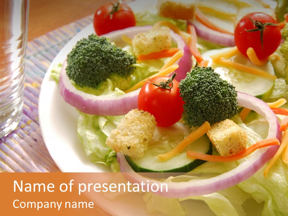 Cucumbers Water Tomatoes PowerPoint Template