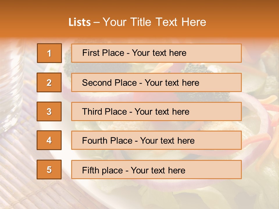 Cucumbers Water Tomatoes PowerPoint Template