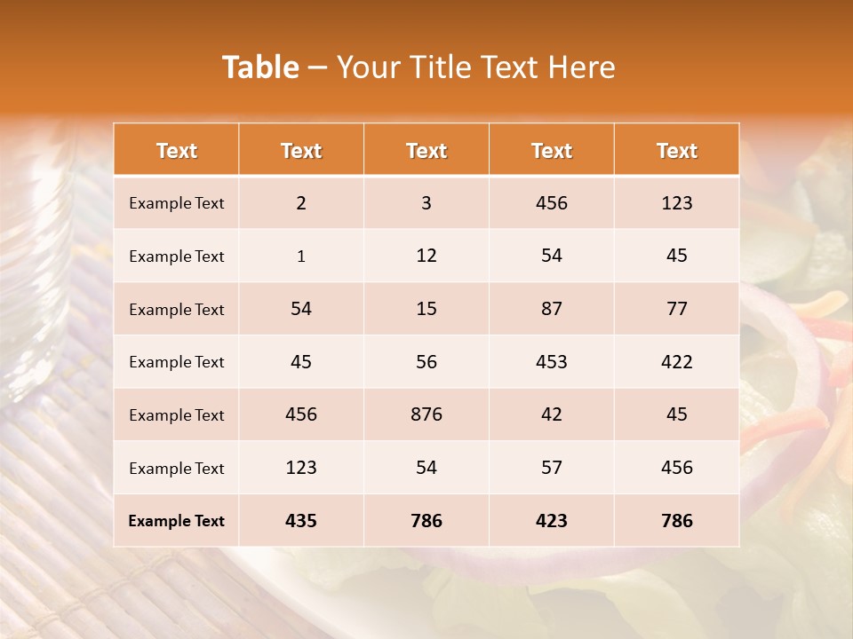 Cucumbers Water Tomatoes PowerPoint Template