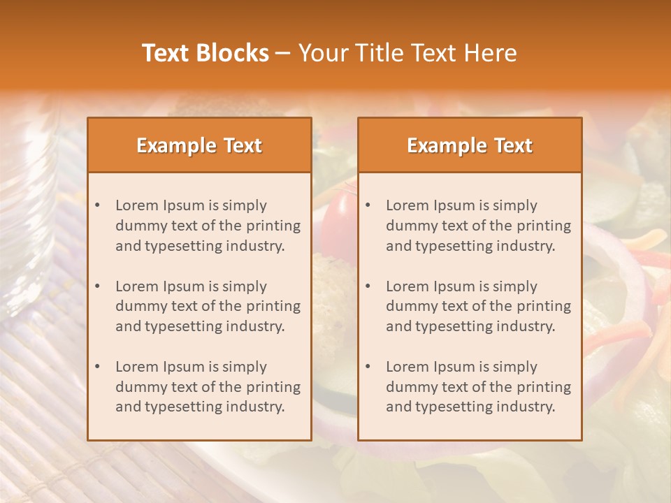 Cucumbers Water Tomatoes PowerPoint Template