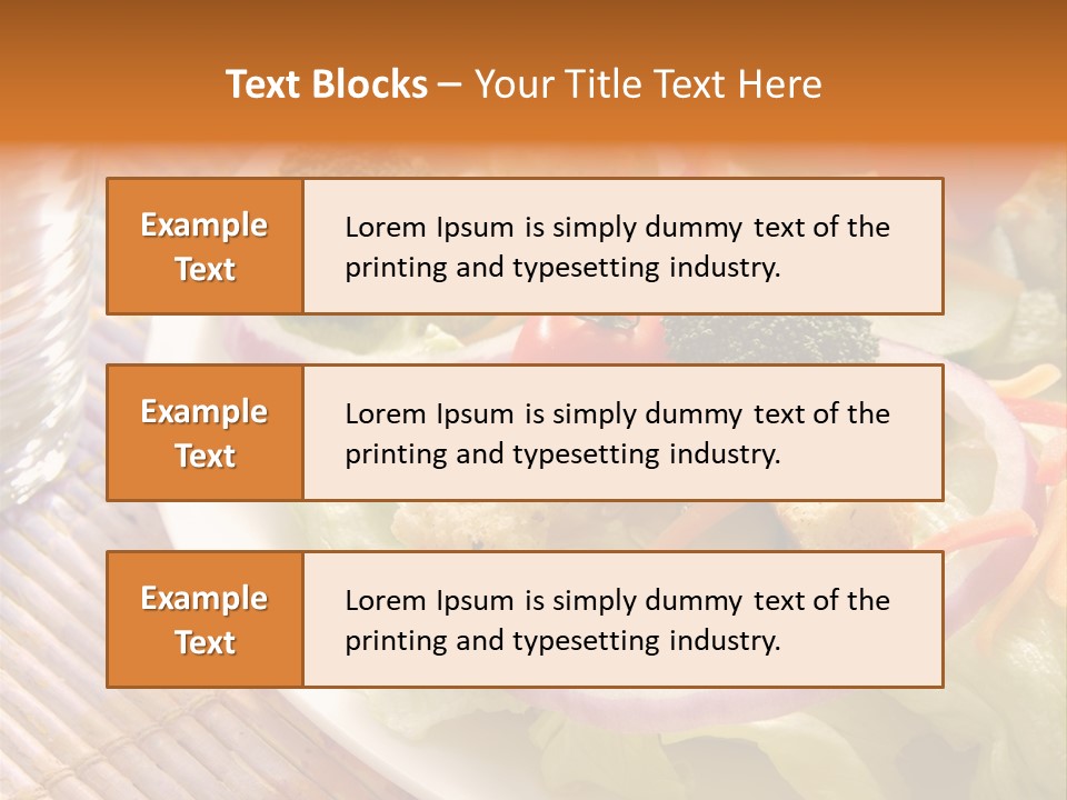 Cucumbers Water Tomatoes PowerPoint Template
