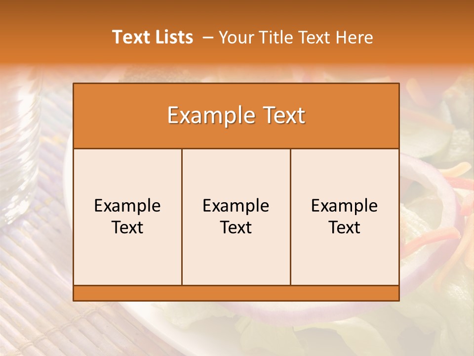 Cucumbers Water Tomatoes PowerPoint Template