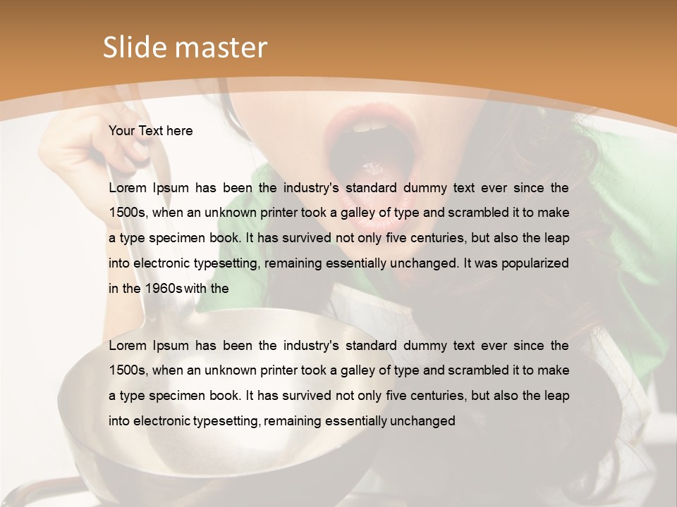 Ladle Woman Chief PowerPoint Template