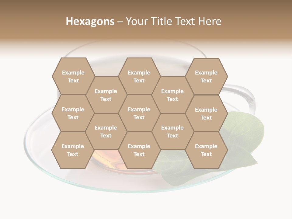 Cup Leaves Tea PowerPoint Template