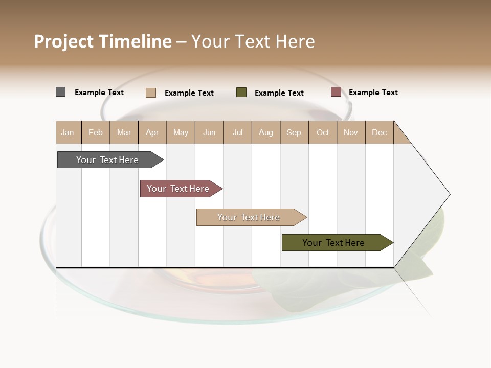 Cup Leaves Tea PowerPoint Template