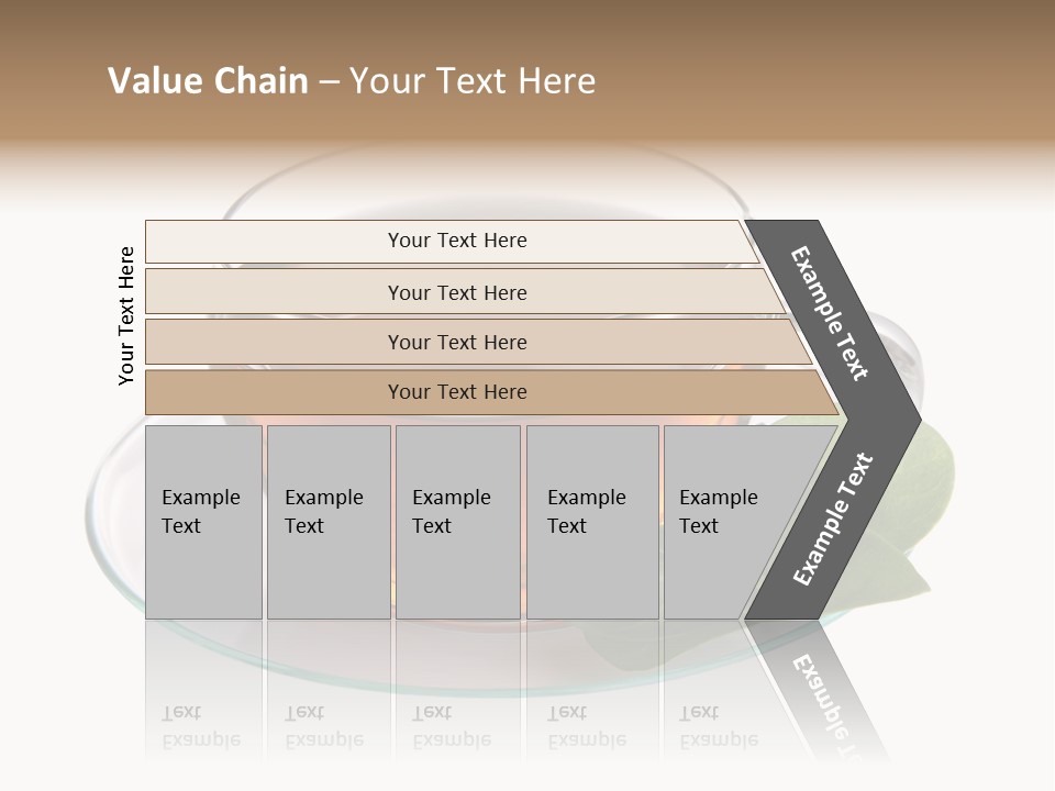 Cup Leaves Tea PowerPoint Template