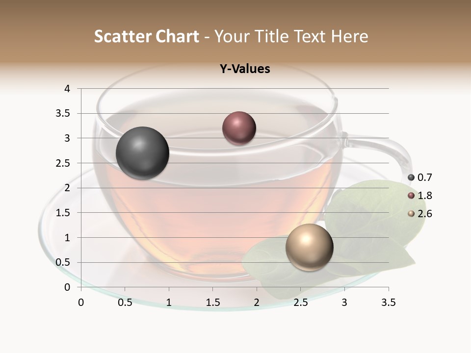 Cup Leaves Tea PowerPoint Template