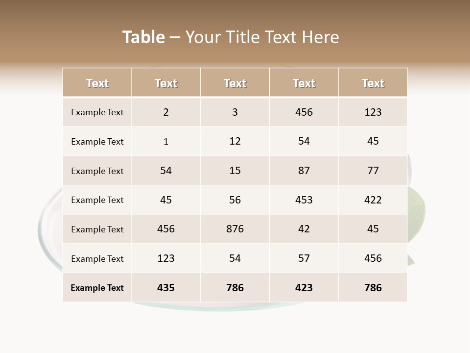 Cup Leaves Tea PowerPoint Template