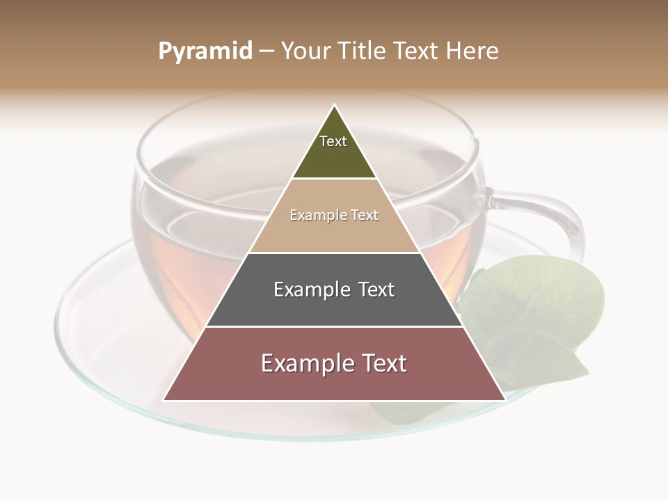 Cup Leaves Tea PowerPoint Template