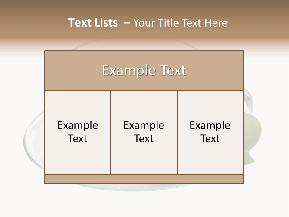 Cup Leaves Tea PowerPoint Template