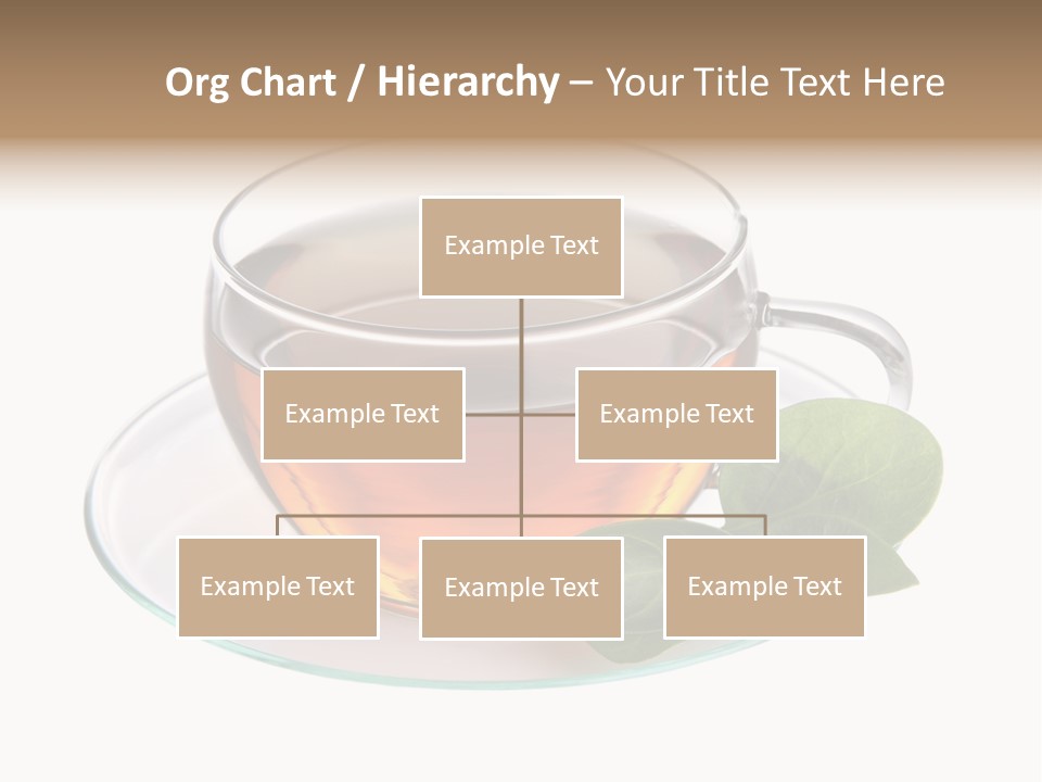 Cup Leaves Tea PowerPoint Template