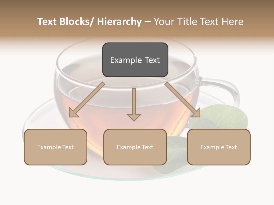 Cup Leaves Tea PowerPoint Template