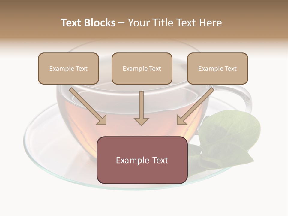 Cup Leaves Tea PowerPoint Template