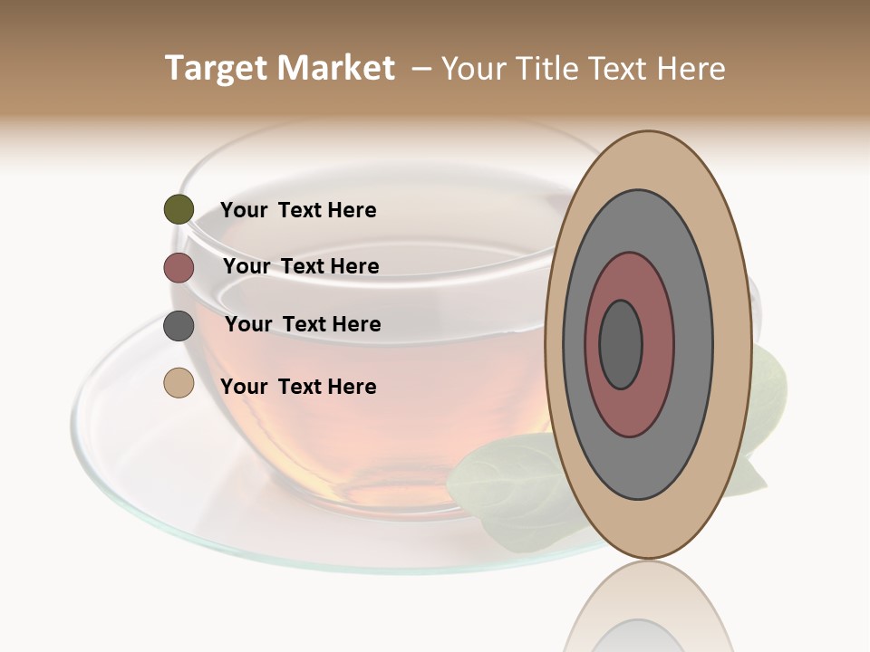 Cup Leaves Tea PowerPoint Template