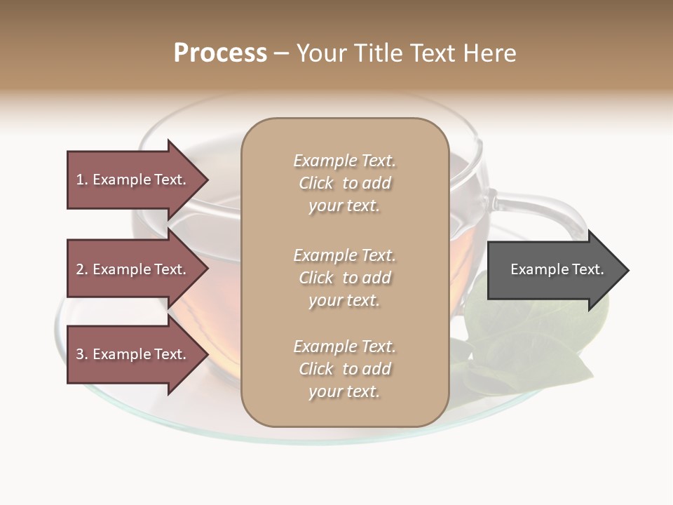 Cup Leaves Tea PowerPoint Template