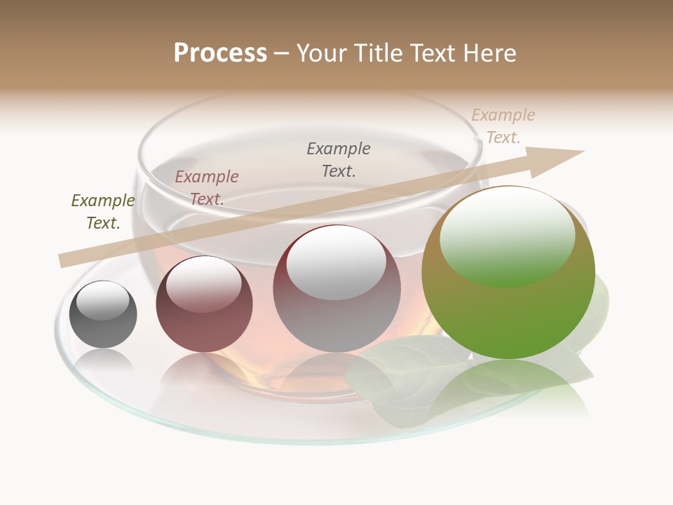 Cup Leaves Tea PowerPoint Template