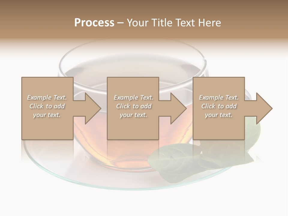 Cup Leaves Tea PowerPoint Template
