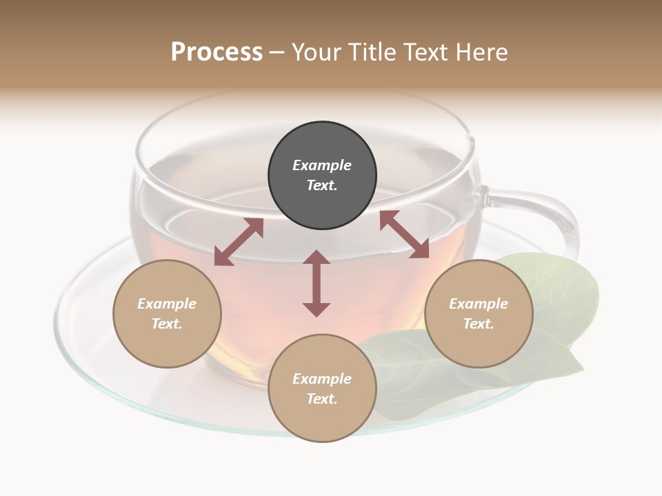 Cup Leaves Tea PowerPoint Template