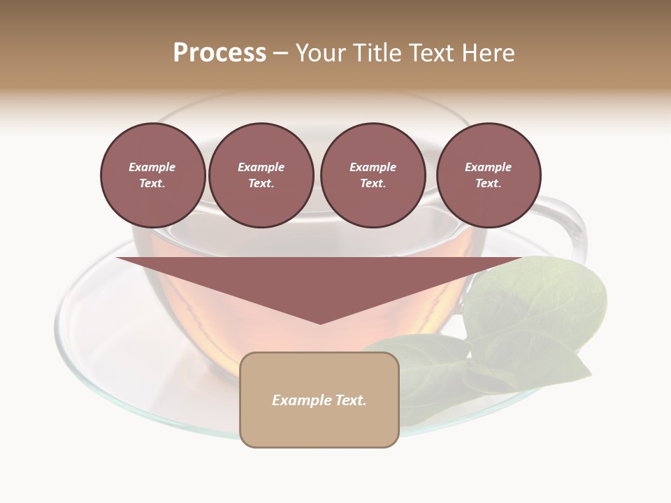 Cup Leaves Tea PowerPoint Template