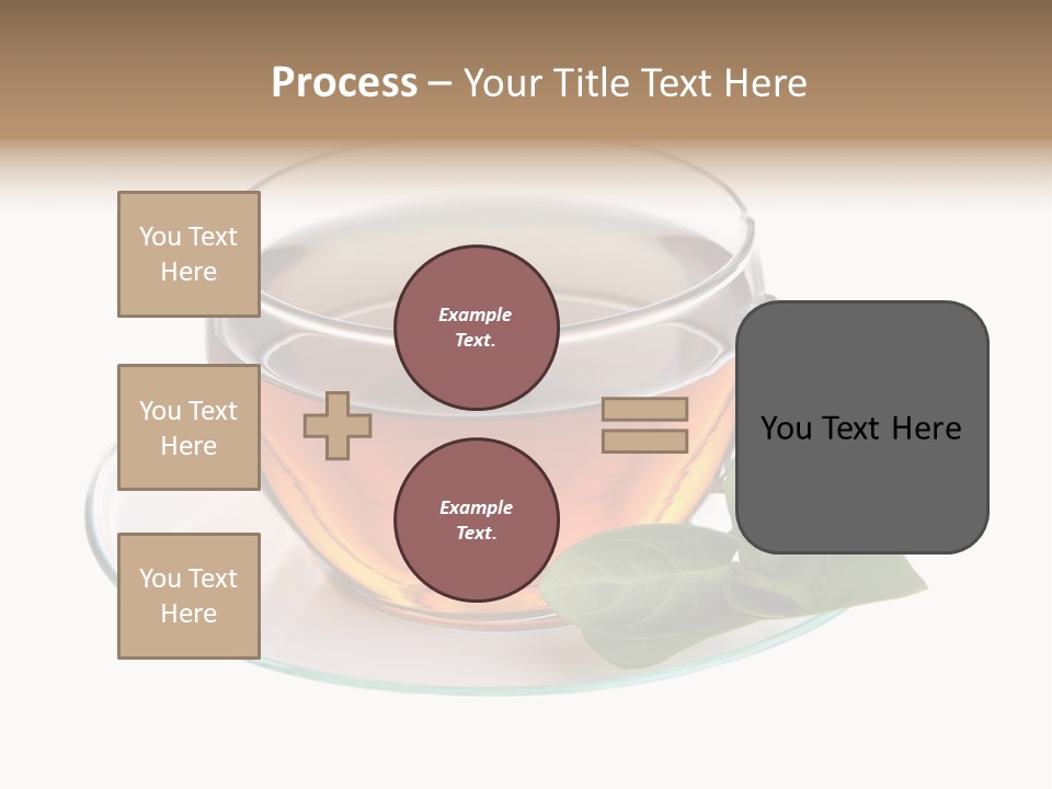 Cup Leaves Tea PowerPoint Template